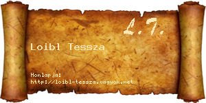 Loibl Tessza névjegykártya